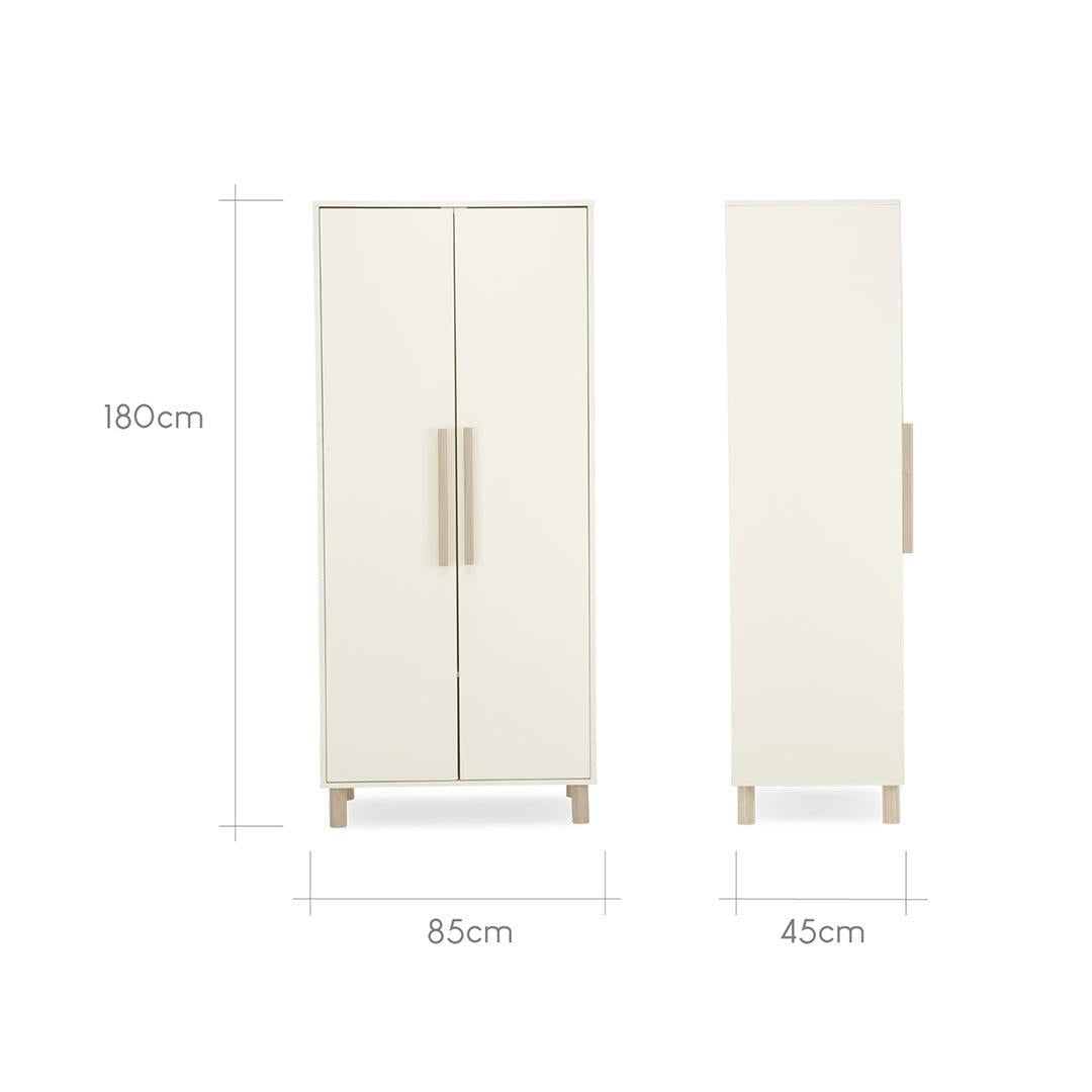 CuddleCo Harper Nursery Wardrobe - Cream & Ash-Wardrobes-Cream & Ash-One Size | Natural Baby Shower