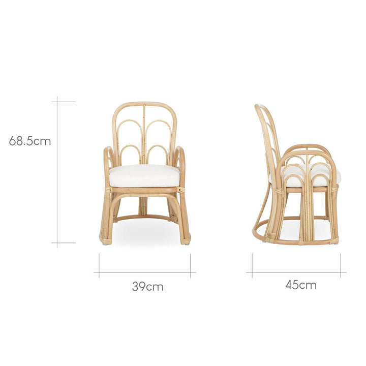 CuddleCo Aria Kids Chair - Rattan-Tables + Seating-Rattan- | Natural Baby Shower