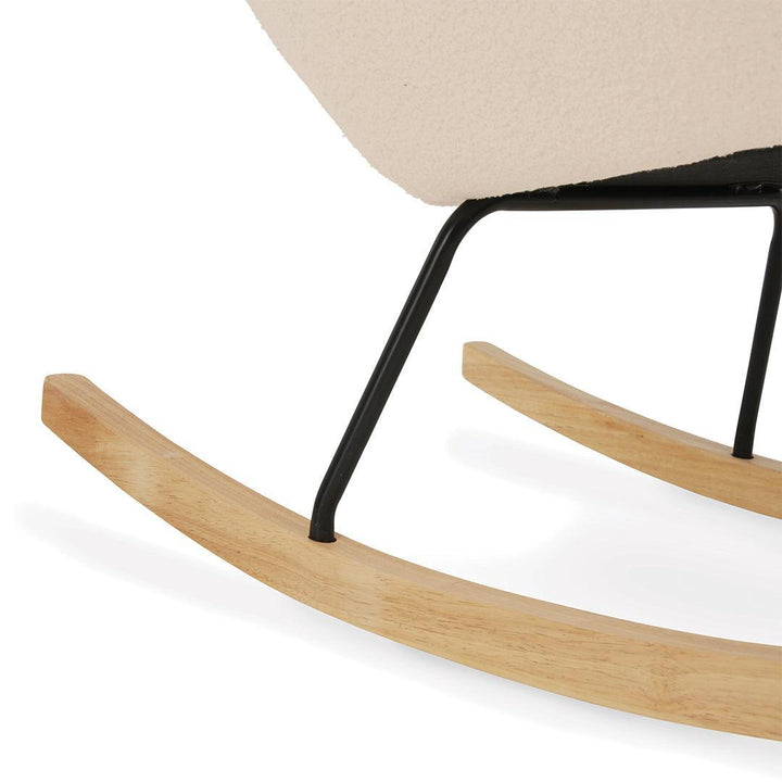 CuddleCo Marley Nursing Chair & Footstool - Teddy Light Beige-Feeding Chairs-Teddy Light Beige-One Size | Natural Baby Shower