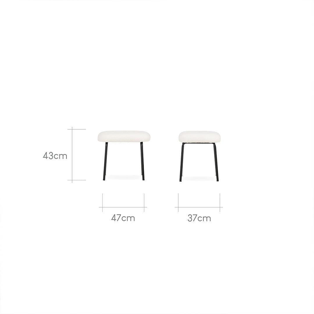 CuddleCo Marley Nursing Chair & Footstool - Teddy Off White-Feeding Chairs-Teddy Off White-One Size | Natural Baby Shower