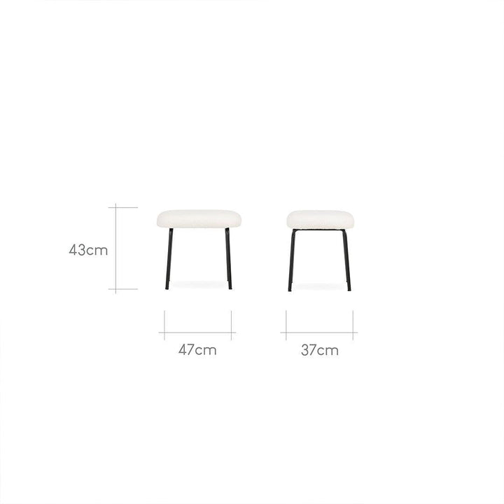 CuddleCo Marley Nursing Chair & Footstool - Teddy Off White-Feeding Chairs-Teddy Off White-One Size | Natural Baby Shower