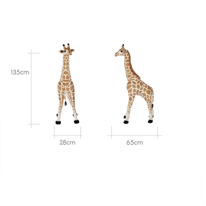 CuddleCo Medium Standing Giraffe Stuffed Animal - Natural-Soft Toys-Natural-One Size | Natural Baby Shower