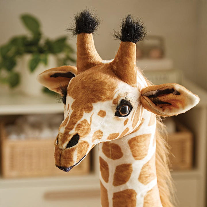 CuddleCo Medium Standing Giraffe Stuffed Animal - Natural-Soft Toys-Natural-One Size | Natural Baby Shower