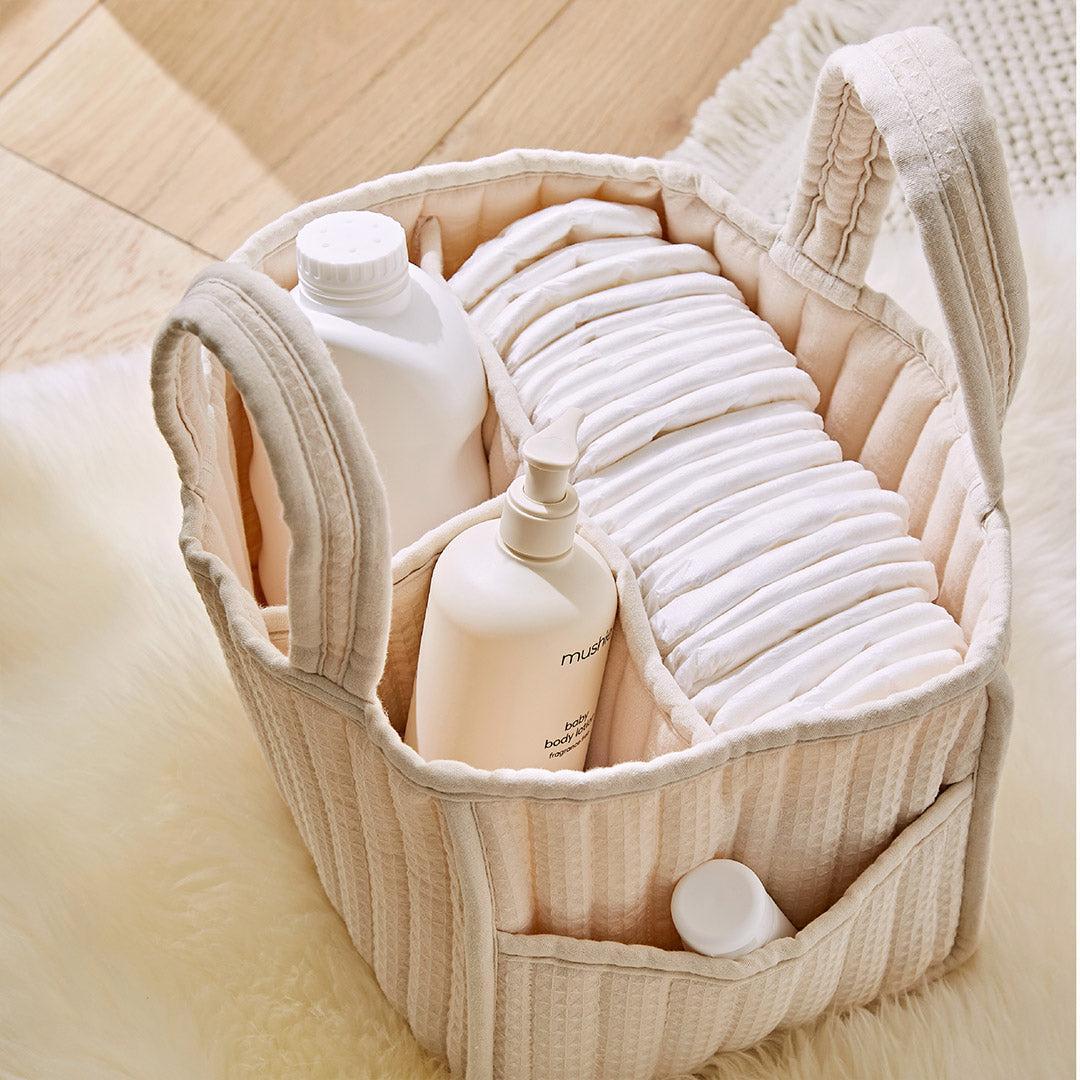 CuddleCo Nappy Caddy - Cashmere Waffle-Nappy Laundry + Storage-Cashmere Waffle- | Natural Baby Shower