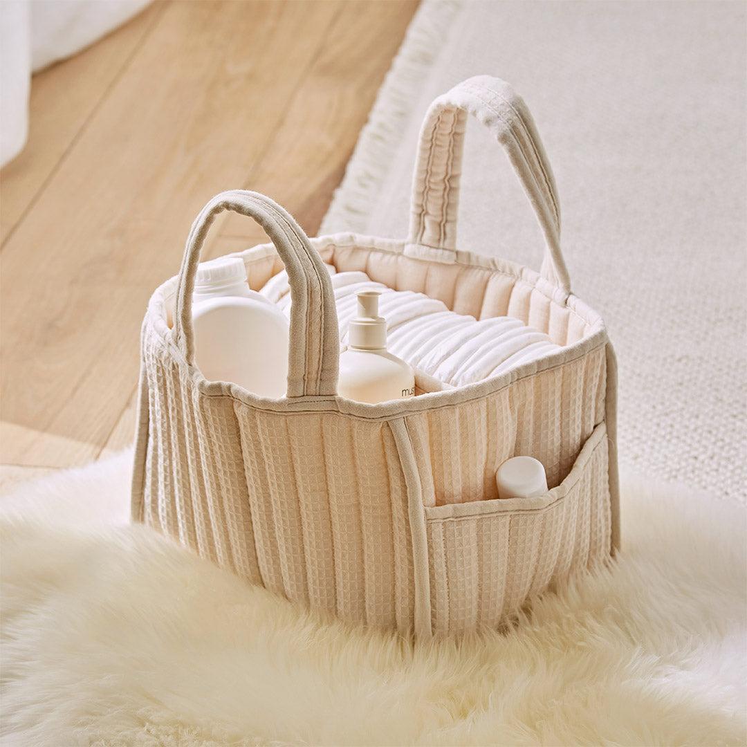 CuddleCo Nappy Caddy - Cashmere Waffle-Nappy Laundry + Storage-Cashmere Waffle- | Natural Baby Shower
