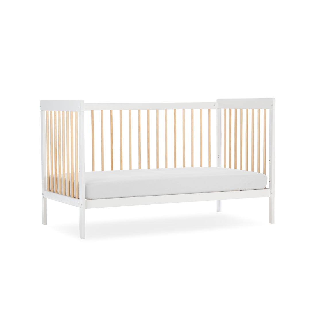 CuddleCo Nola Cot Bed - White/Natural-Cot Beds- | Natural Baby Shower