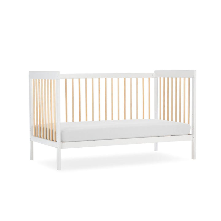 CuddleCo Nola Cot Bed - White/Natural-Cot Beds- | Natural Baby Shower