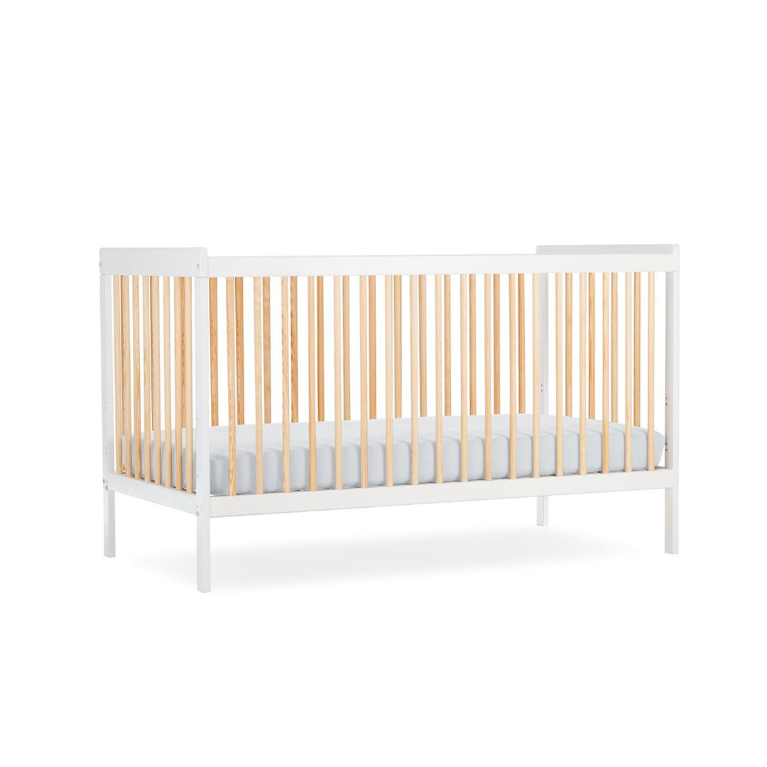 CuddleCo Nola Cot Bed - White/Natural-Cot Beds- | Natural Baby Shower