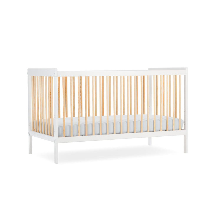 CuddleCo Nola Cot Bed - White/Natural-Cot Beds- | Natural Baby Shower