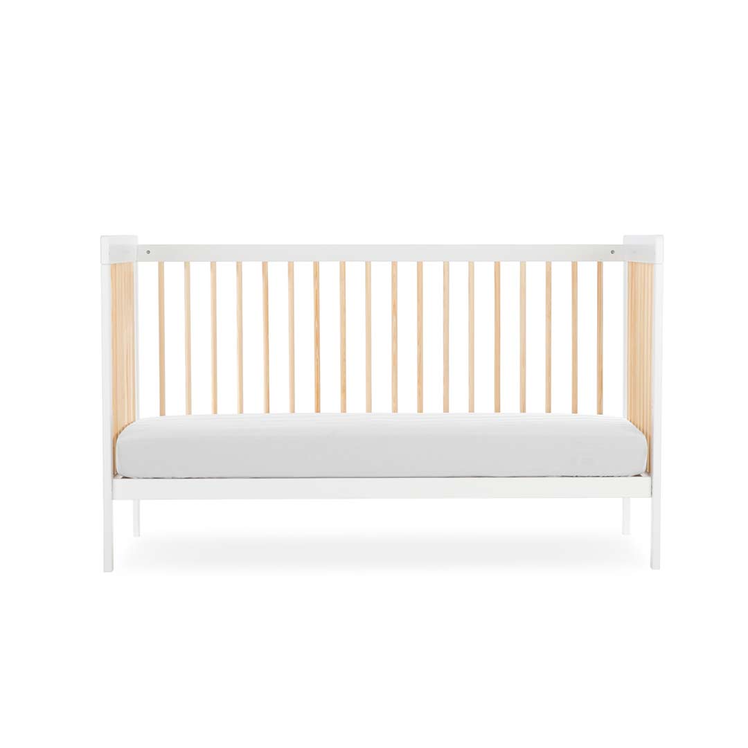 CuddleCo Nola Cot Bed - White/Natural-Cot Beds- | Natural Baby Shower