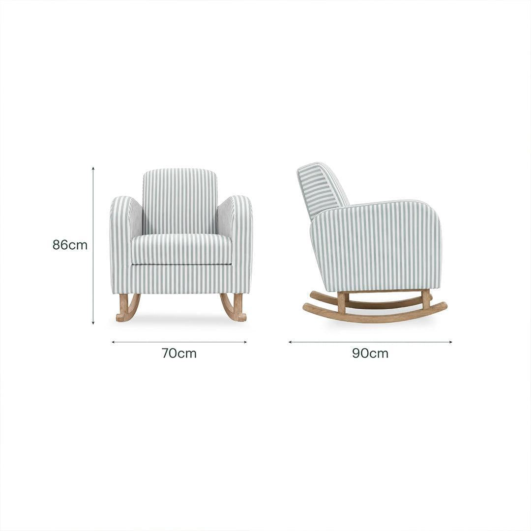 CuddleCo Etta Nursing Chair - Sea Salt Stripe-Feeding Chairs-Sea Salt Stripe-One Size | Natural Baby Shower