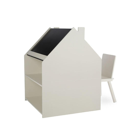 CuddleCo Storage Desk + Easel & Chair - Pebble-Tables + Seating-Pebble- | Natural Baby Shower