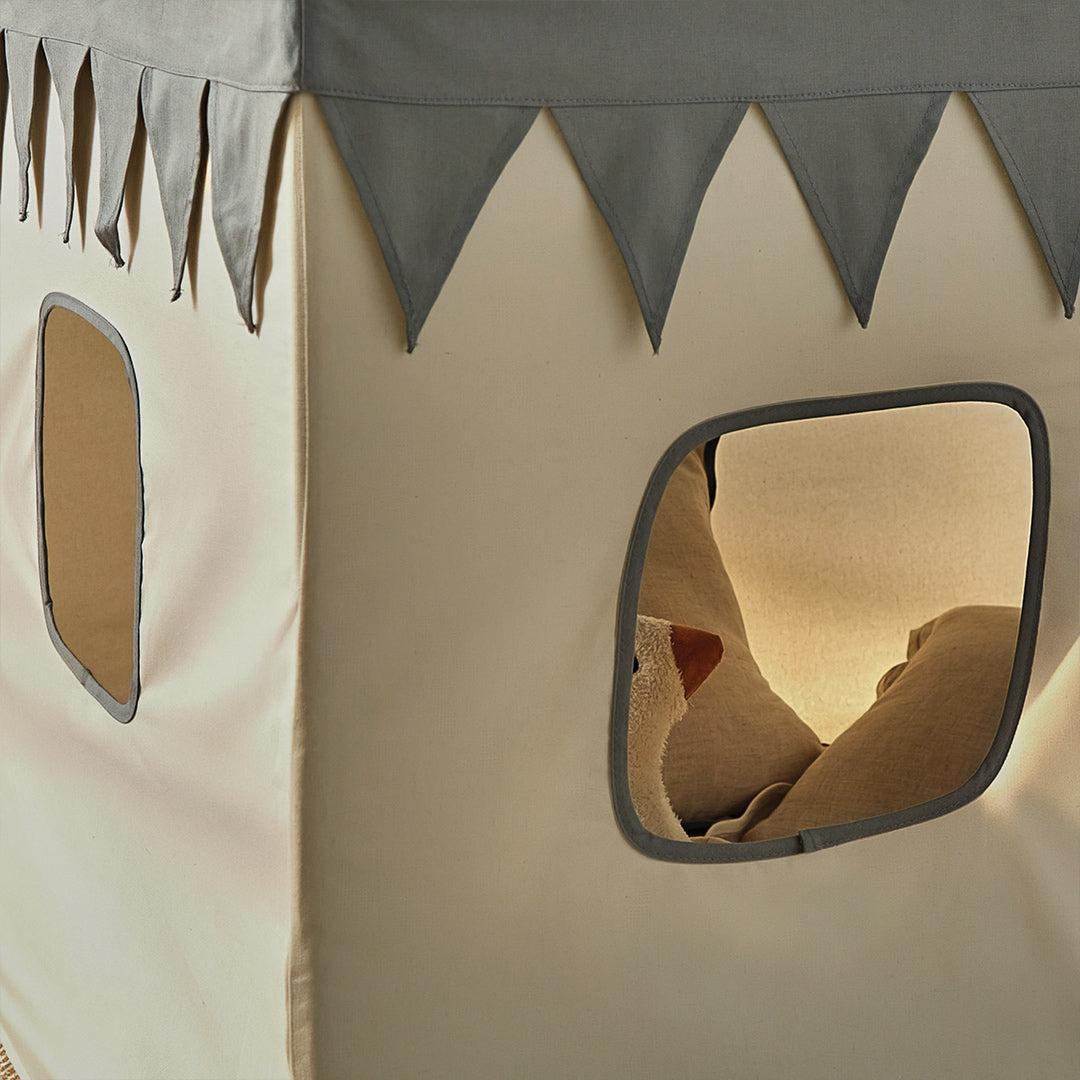 CuddleCo Play House with Bunting - Sea Salt-Climbing Frames-Sea Salt- | Natural Baby Shower