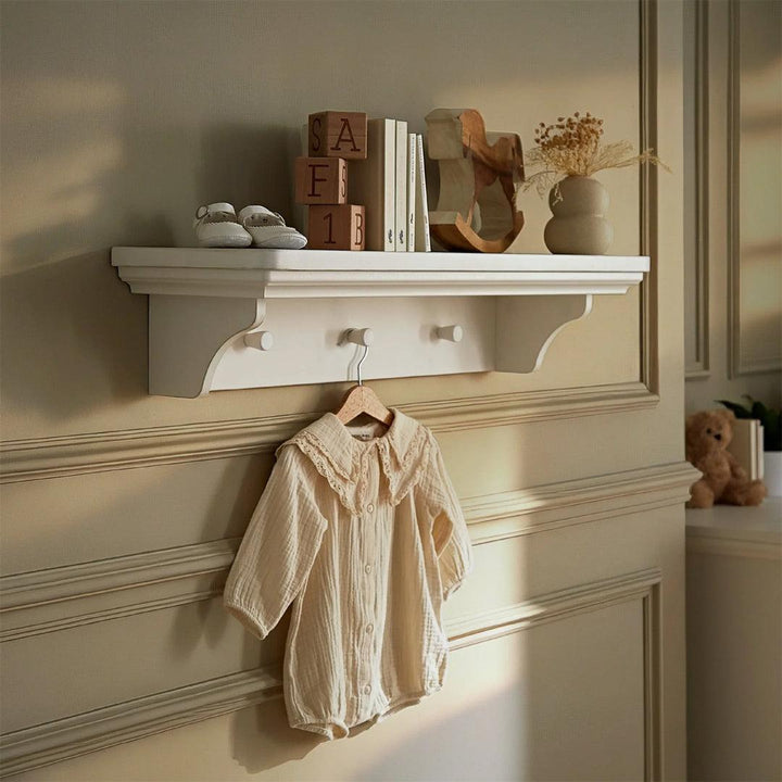 CuddleCo Shelf (800m with 3 knobs) Assembled - White-Shelves-White- | Natural Baby Shower