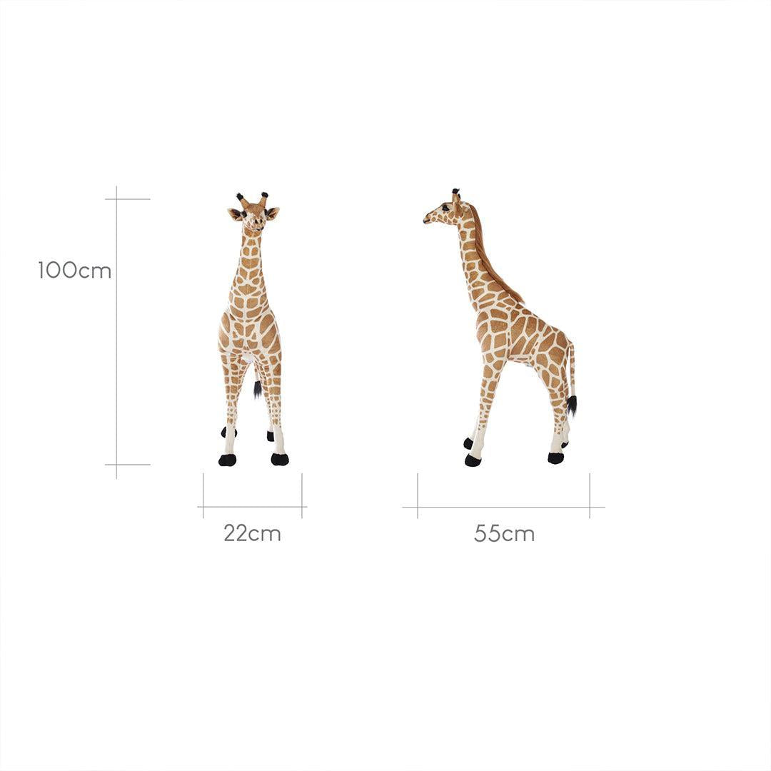 CuddleCo Small Standing Giraffe Stuffed Animal - Natural-Soft Toys-Natural-One Size | Natural Baby Shower