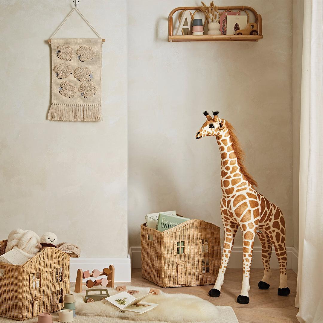 CuddleCo Small Standing Giraffe Stuffed Animal - Natural-Soft Toys-Natural-One Size | Natural Baby Shower