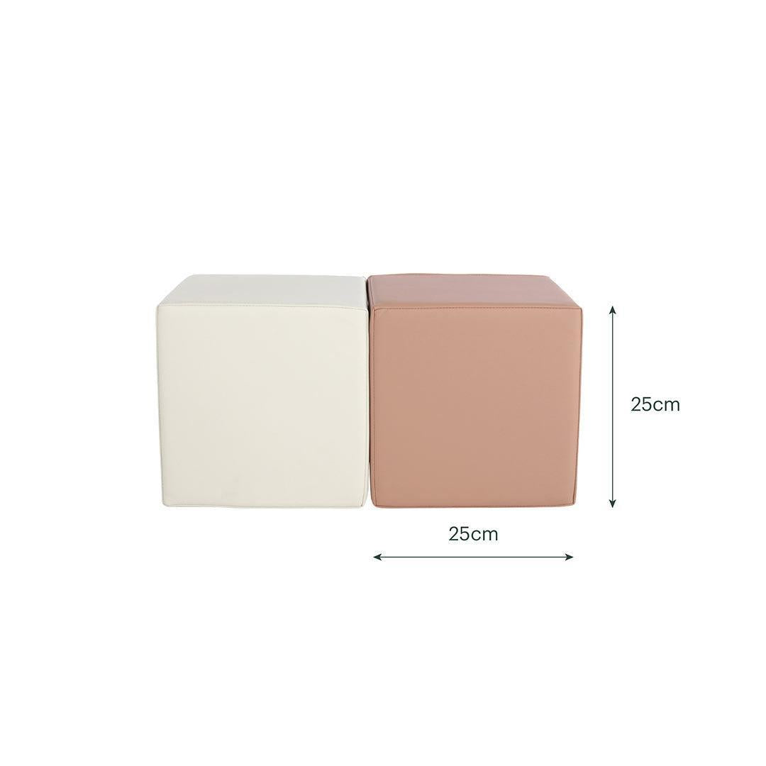 CuddleCo Soft Play Cubes 2pc - Tuscany/Pebble-Soft Play-Tuscany/Pebble- | Natural Baby Shower