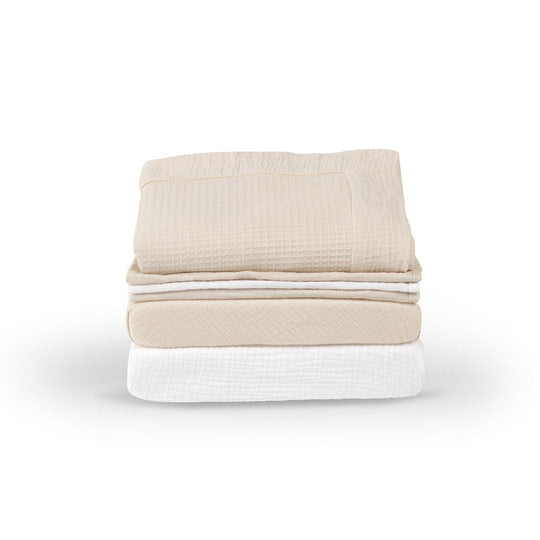 CuddleCo Universal Crib/ Co Sleeper Bedding Set - Cashmere Waffle-Bedding Sets-Cashmere Waffle-Crib | Natural Baby Shower