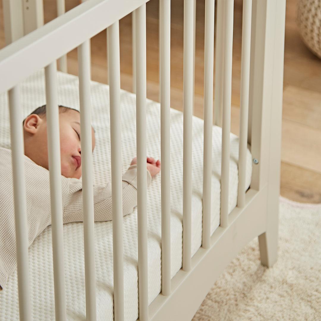 CuddleCo Waterproof Cot Mattress Protector Hypoallergenic Bamboo - White-Mattress Protectors-White-One Size | Natural Baby Shower