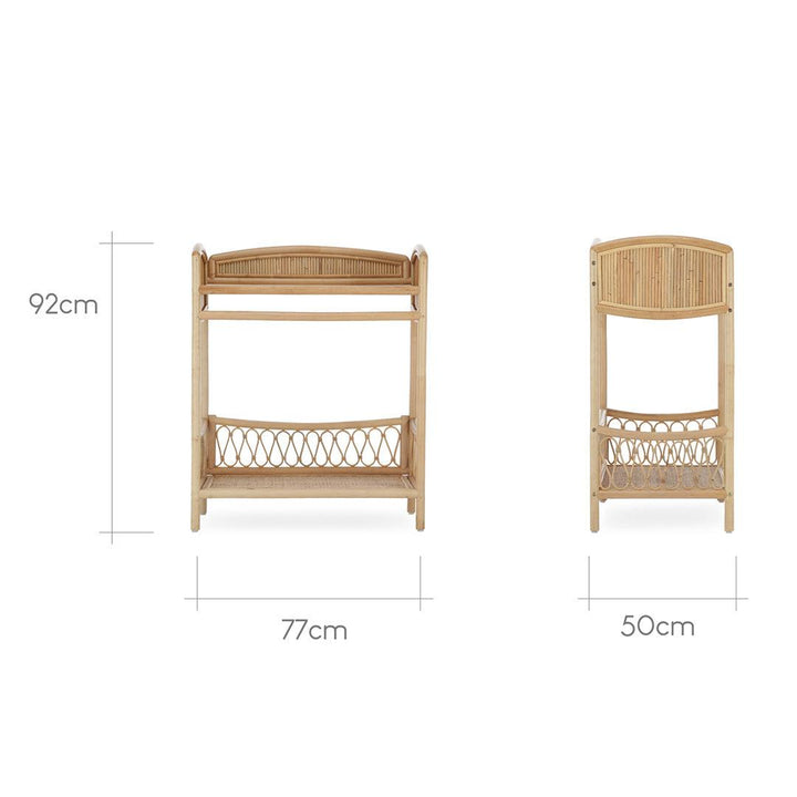 CuddleCo Aria Changer + Hanging Rail - Rattan-Changing Units-Rattan- | Natural Baby Shower