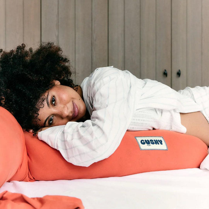 Cushy Puff Pregnancy Pillow Cover - Terracotta Red-Pregnancy Pillow Covers-Terracotta Red- | Natural Baby Shower