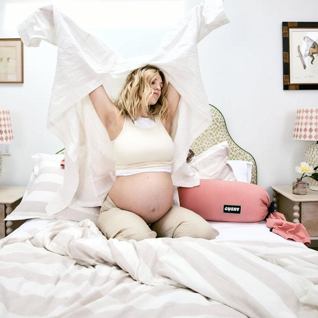 Cushy Puff Pregnancy Pillow - Tickle Me Pink-Pregnancy Pillows-Tickle Me Pink- | Natural Baby Shower