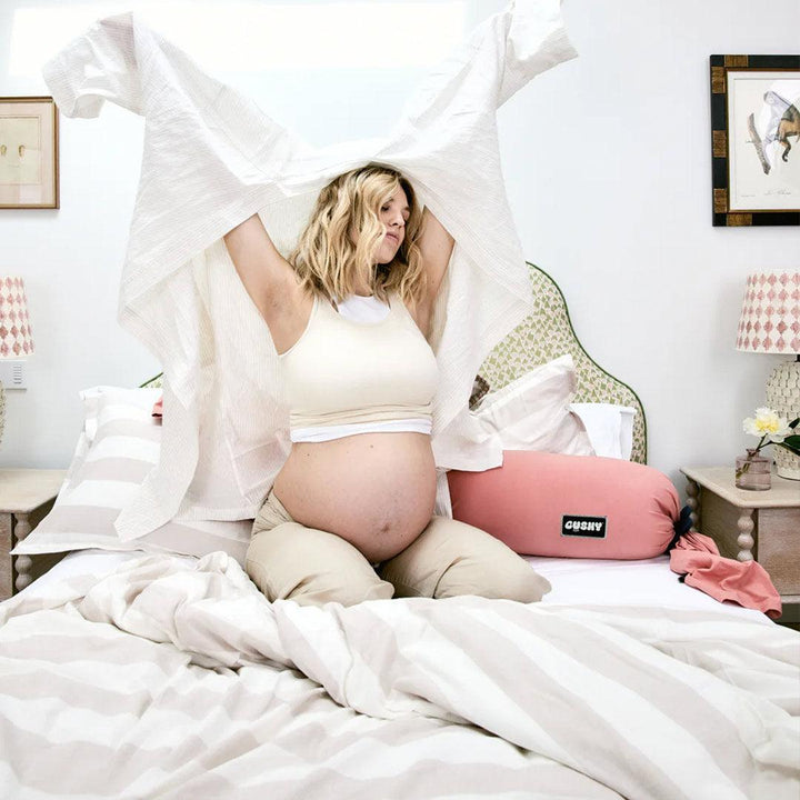 Cushy Puff Pregnancy Pillow - Tickle Me Pink-Pregnancy Pillows-Tickle Me Pink- | Natural Baby Shower