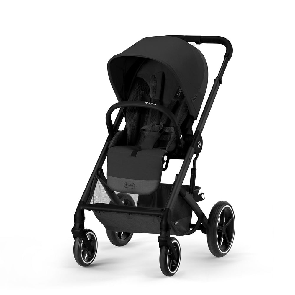 CYBEX Balios S Lux + Cloud T Luxury Bundle - Moon Black-Travel Systems-No Base-SNOGGA Footmuff | Natural Baby Shower