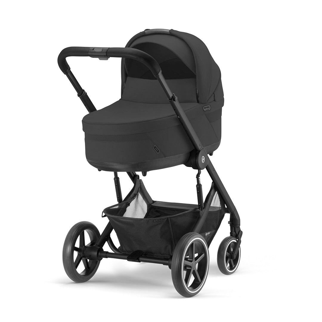 CYBEX Balios S Lux + Cloud T Luxury Bundle - Moon Black-Travel Systems-No Base-SNOGGA Footmuff | Natural Baby Shower