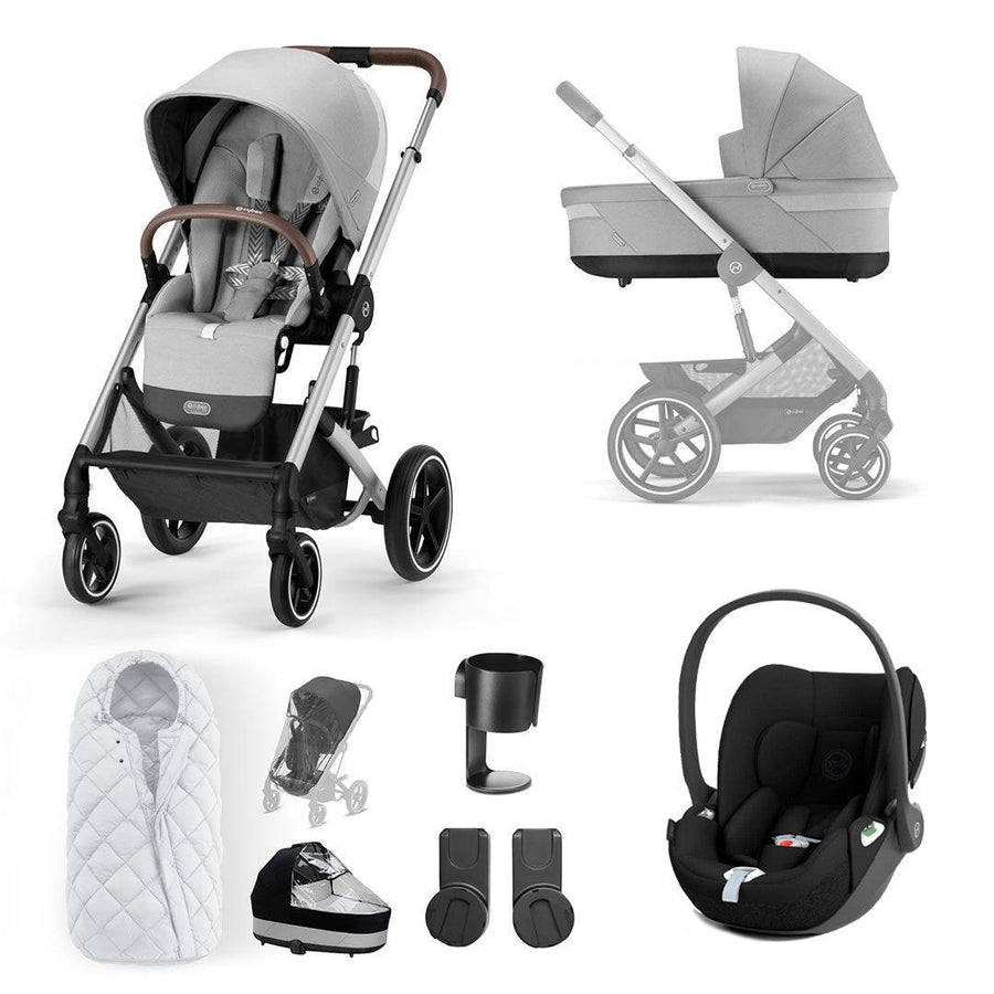 CYBEX Balios S Lux + Cloud T Luxury Bundle - Lava Grey-Travel Systems-No Base-SNOGGA Footmuff | Natural Baby Shower