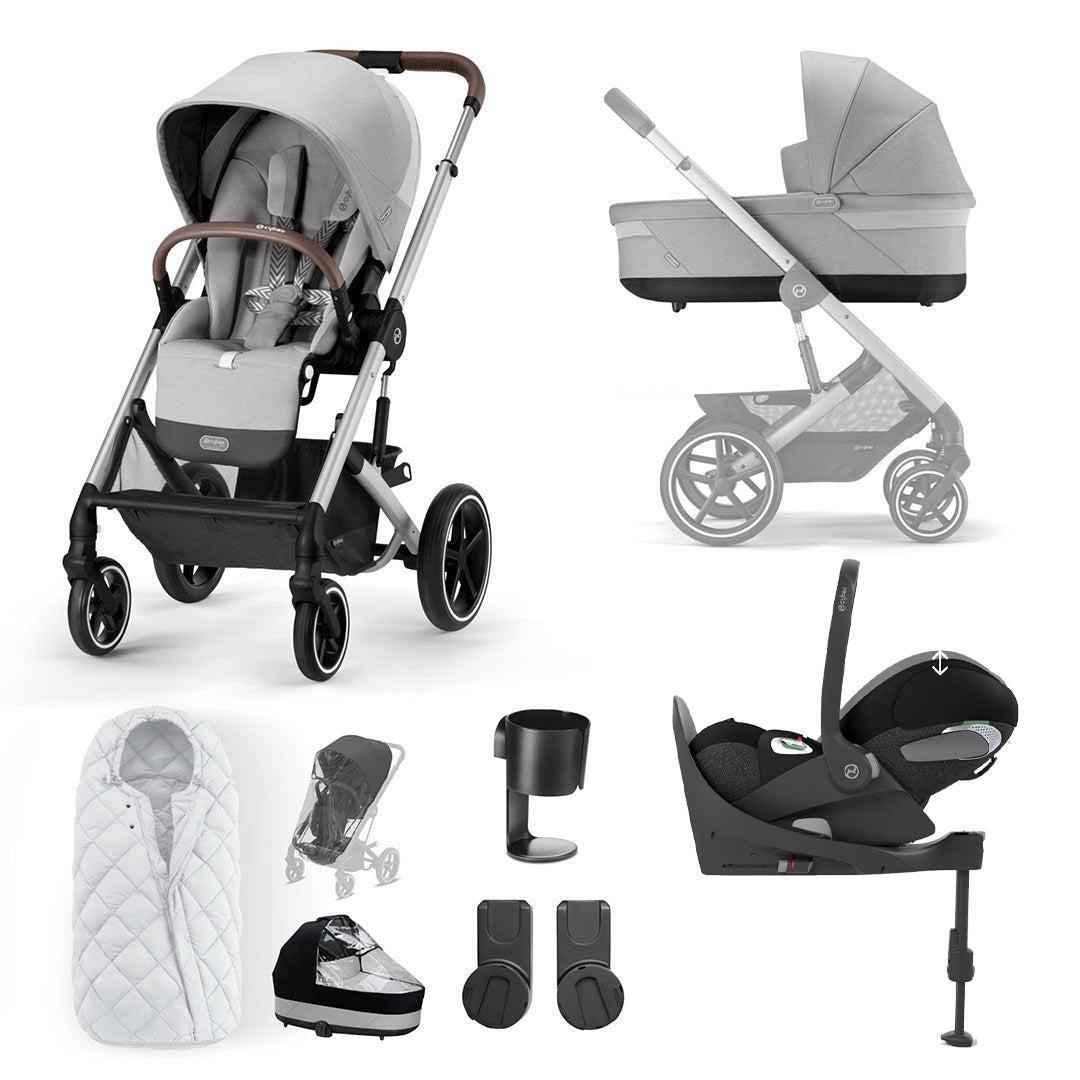 CYBEX Balios S Lux + Cloud T Luxury Bundle - Lava Grey-Travel Systems-Base T-SNOGGA Footmuff | Natural Baby Shower