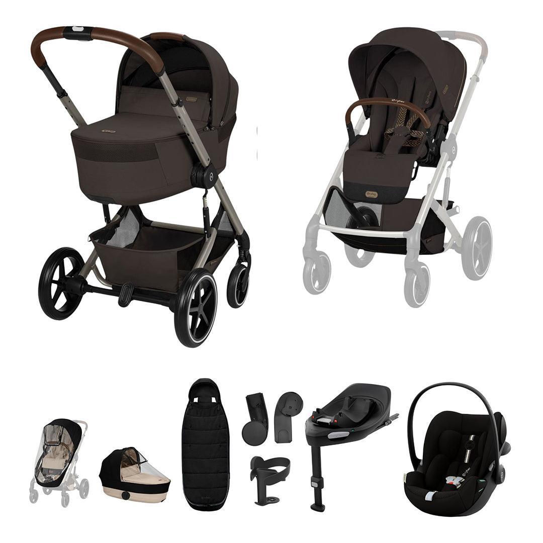 CYBEX Balios + Fold Cot Ultimate Travel System Bundle-Strollers-Stormy Blue- | Natural Baby Shower