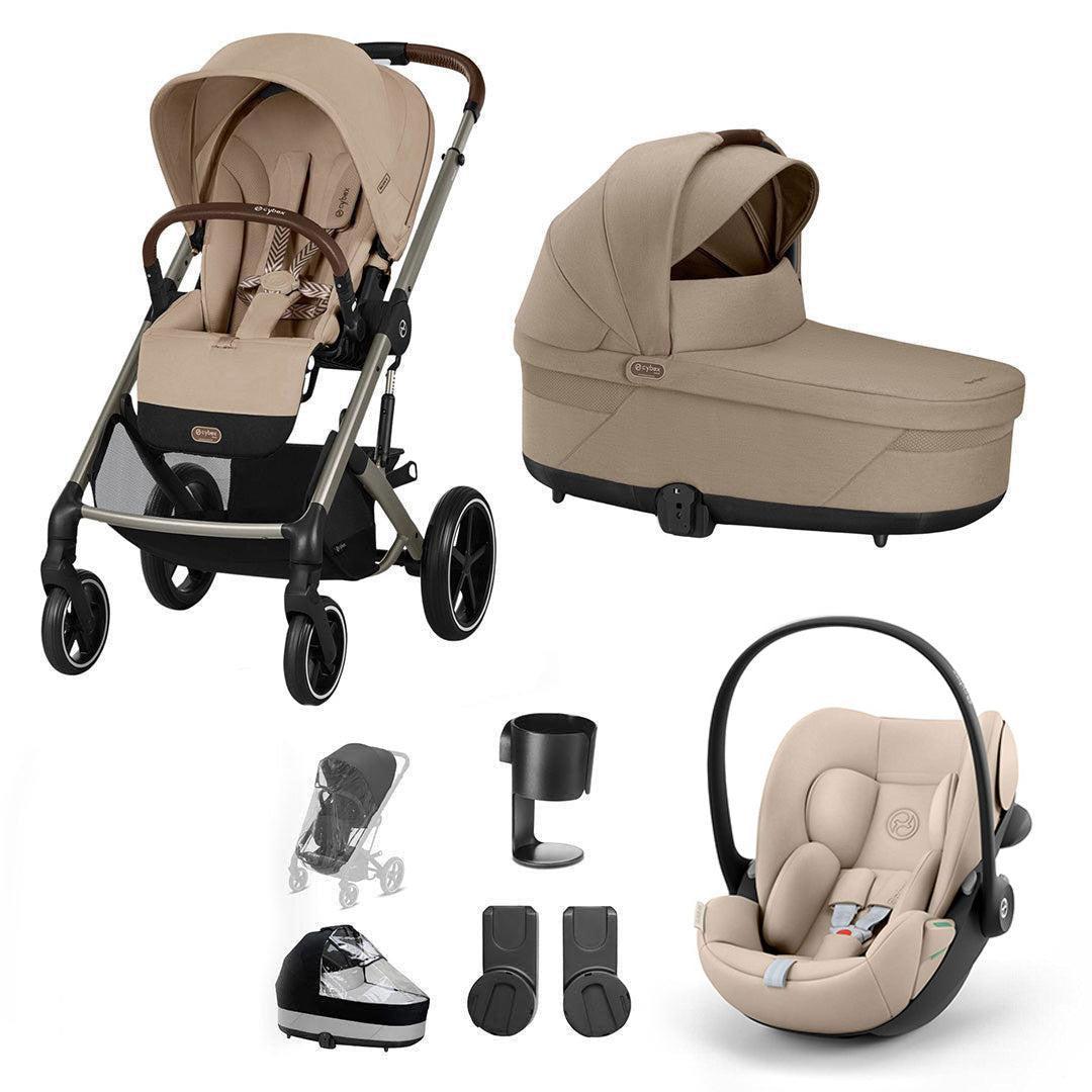CYBEX Balios S Lux + Cloud G3 Travel System-Travel Systems-Almond Beige-No Footmuff | Natural Baby Shower