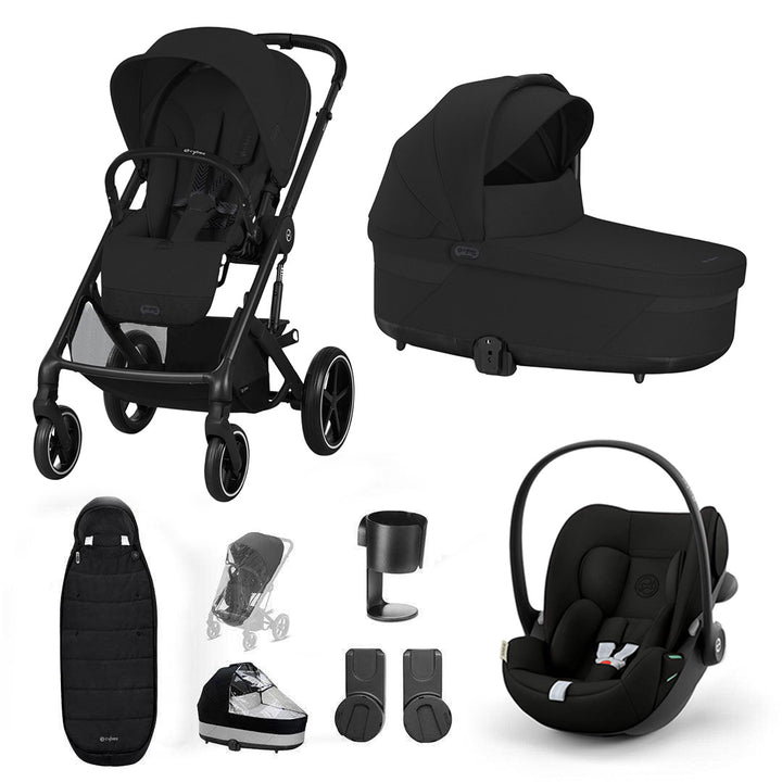 CYBEX Balios S Lux + Cloud G3 Travel System-Travel Systems-Moon Black-Footmuff | Natural Baby Shower