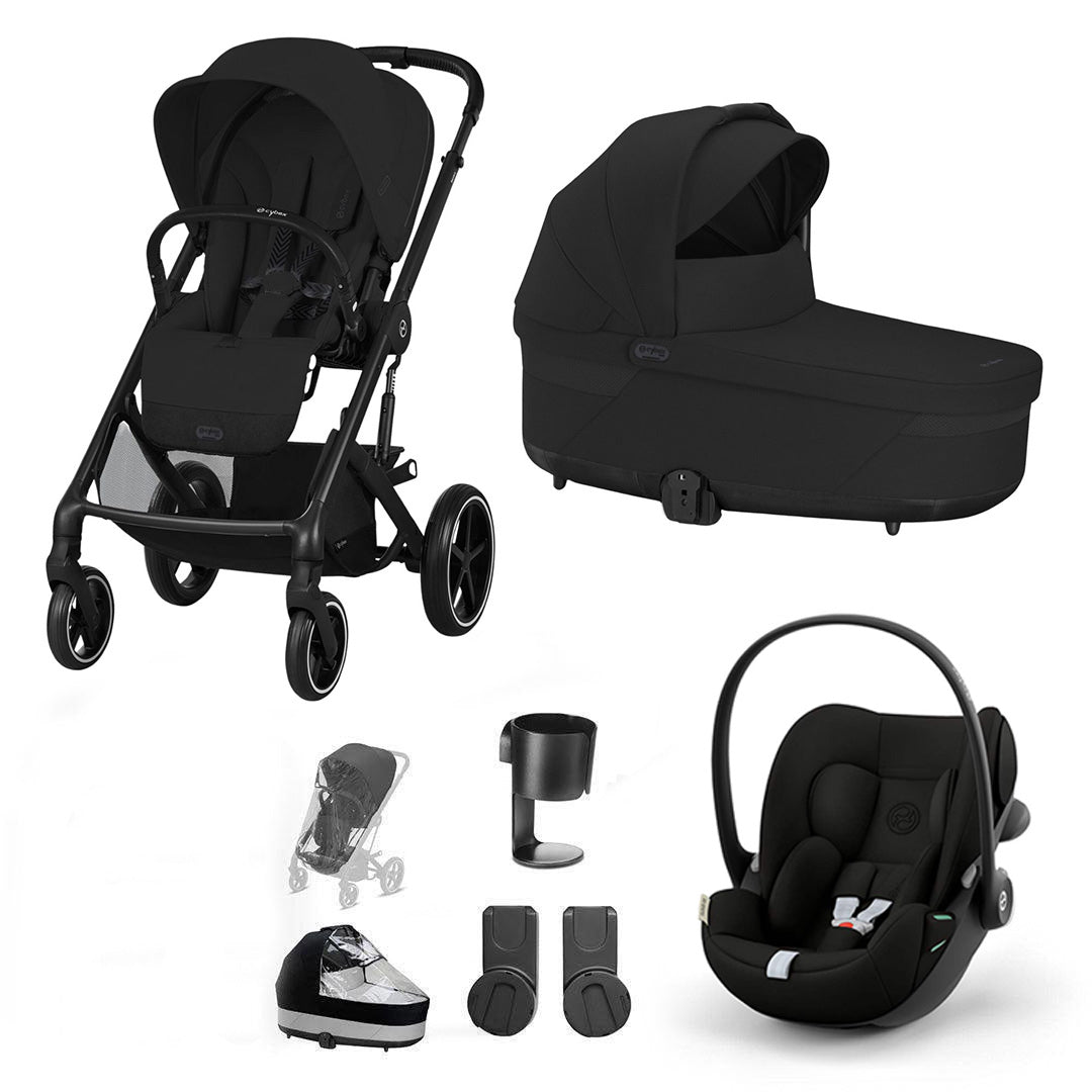CYBEX Balios S Lux + Cloud G3 Travel System-Travel Systems-Moon Black-No Footmuff | Natural Baby Shower