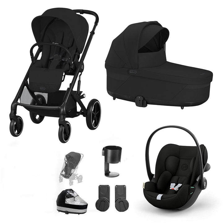 CYBEX Balios S Lux + Cloud G3 Travel System-Travel Systems-Moon Black-No Footmuff | Natural Baby Shower
