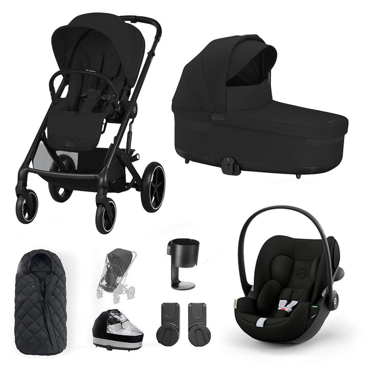 CYBEX Balios S Lux + Cloud G3 Travel System-Travel Systems-Moon Black-SNOGGA Footmuff | Natural Baby Shower