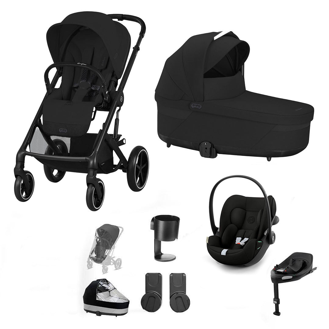 CYBEX Balios S Lux + Cloud G3 Travel System-Travel Systems-Moon Black-No Footmuff | Natural Baby Shower