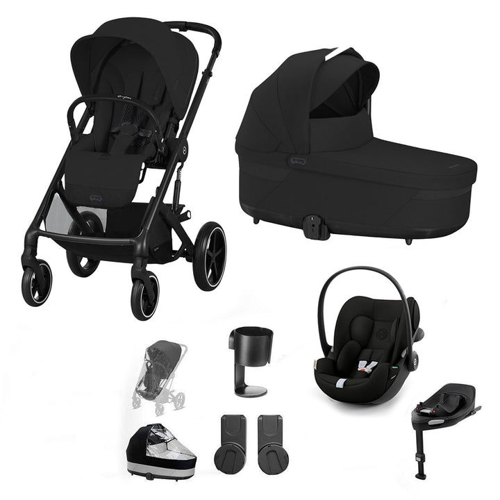 CYBEX Balios S Lux + Cloud G3 Travel System-Travel Systems-Moon Black-No Footmuff | Natural Baby Shower