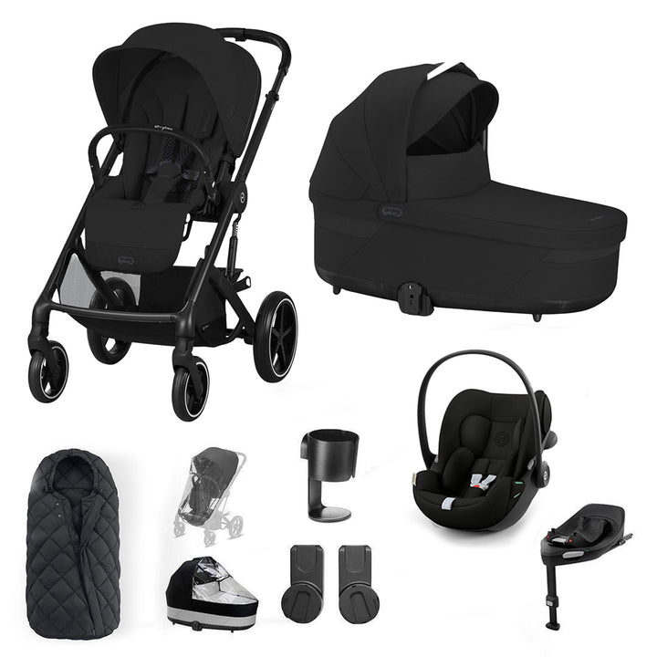 CYBEX Balios S Lux + Cloud G3 Travel System-Travel Systems-Moon Black-SNOGGA Footmuff | Natural Baby Shower