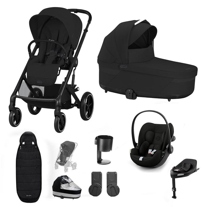 CYBEX Balios S Lux + Cloud G3 Travel System-Travel Systems-Moon Black-Footmuff | Natural Baby Shower