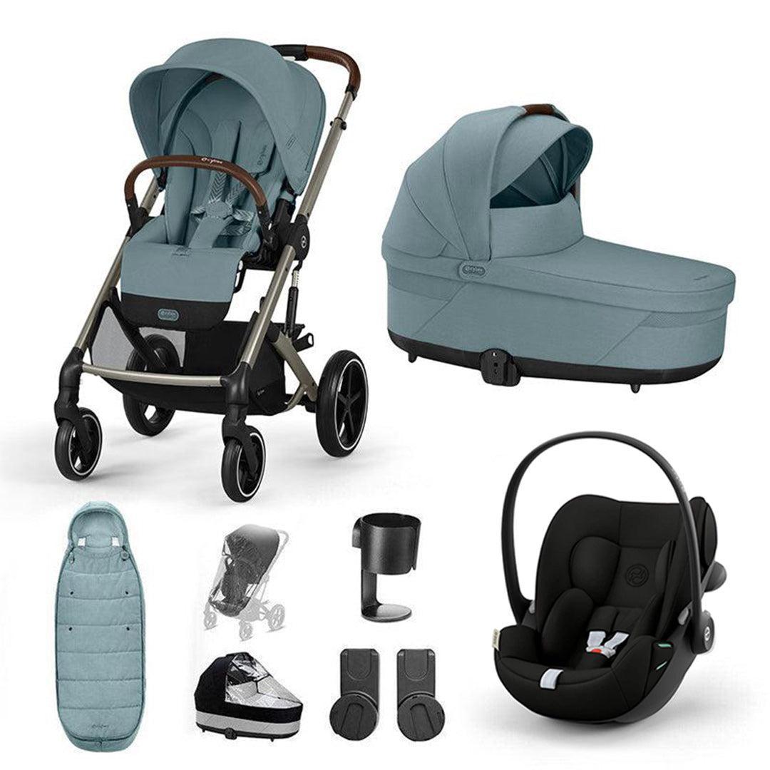 CYBEX Balios S Lux + Cloud G3 Travel System-Travel Systems-Stormy Blue-Footmuff | Natural Baby Shower
