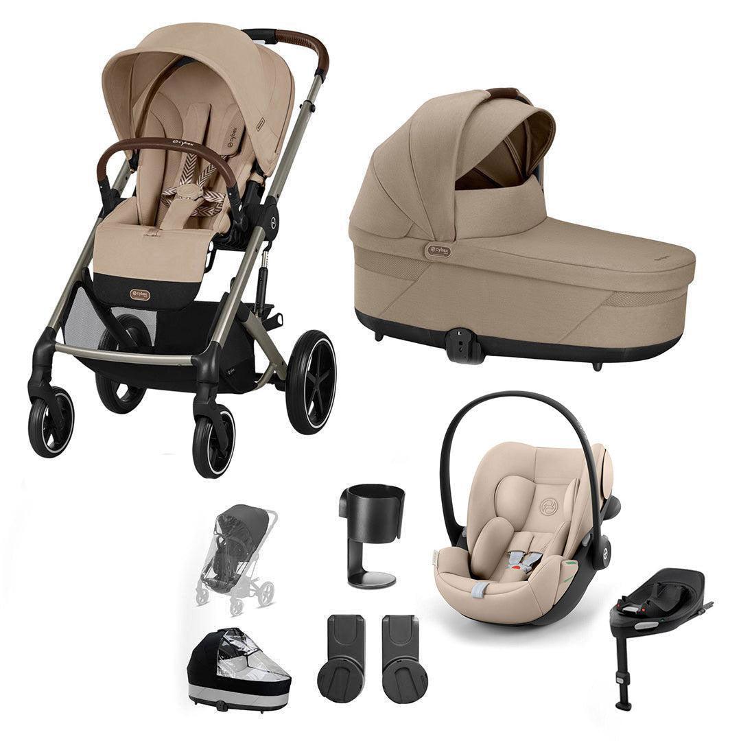 CYBEX Balios S Lux + Cloud G3 Travel System-Travel Systems-Almond Beige-No Footmuff | Natural Baby Shower