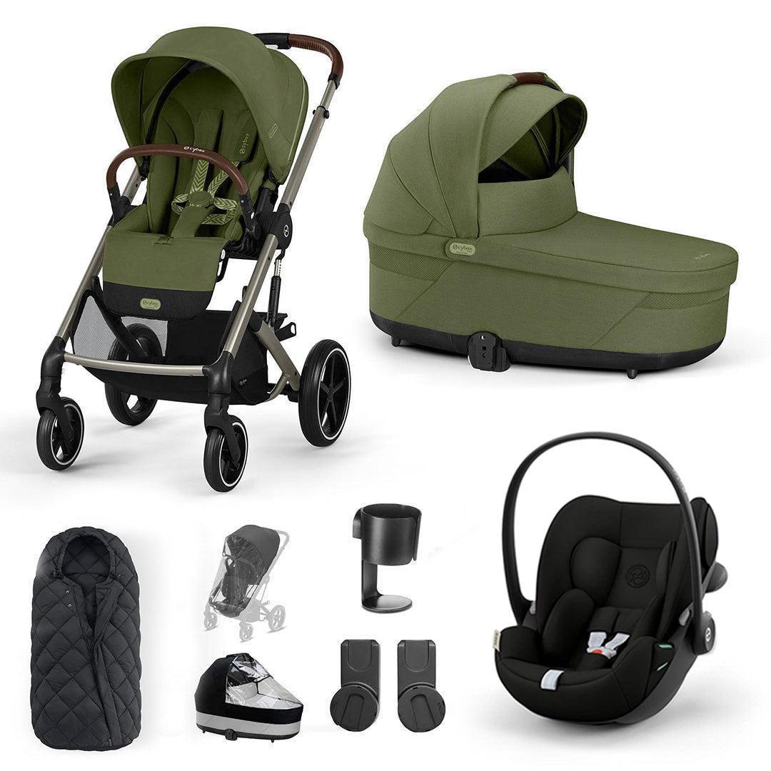 CYBEX Balios S Lux + Cloud G3 Travel System-Travel Systems-Moss Green-SNOGGA Footmuff | Natural Baby Shower