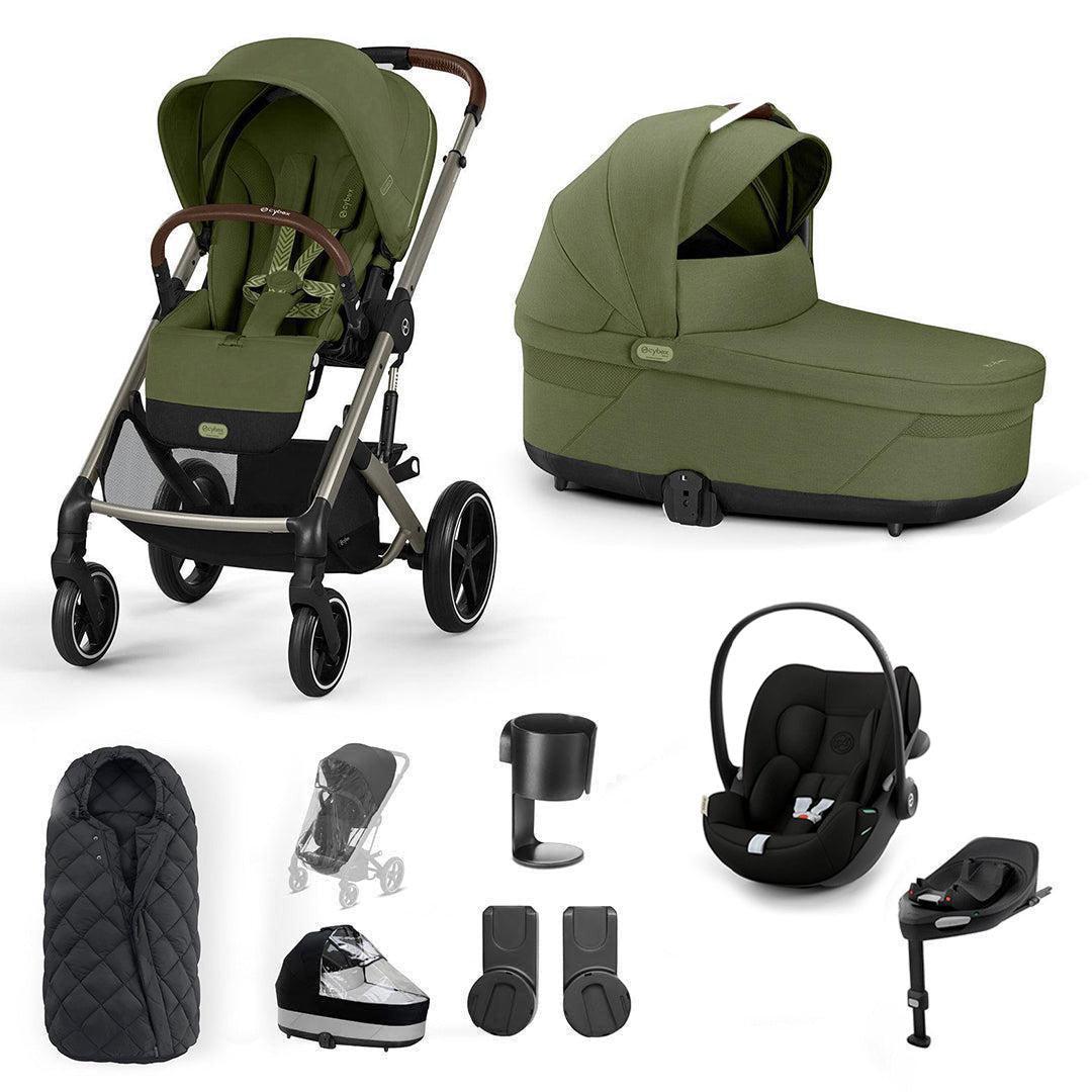 CYBEX Balios S Lux + Cloud G3 Travel System-Travel Systems-Moss Green-SNOGGA Footmuff | Natural Baby Shower