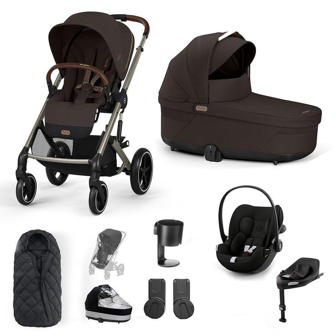CYBEX Balios S Lux + Cloud G3 Travel System-Travel Systems-Chocolate Brown-SNOGGA Footmuff | Natural Baby Shower
