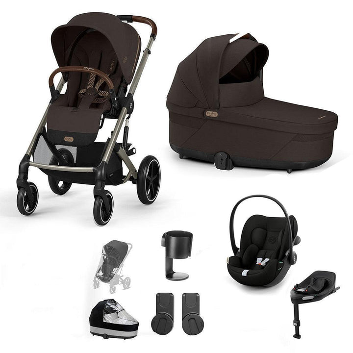CYBEX Balios S Lux + Cloud G3 Travel System-Travel Systems-Chocolate Brown-No Footmuff | Natural Baby Shower