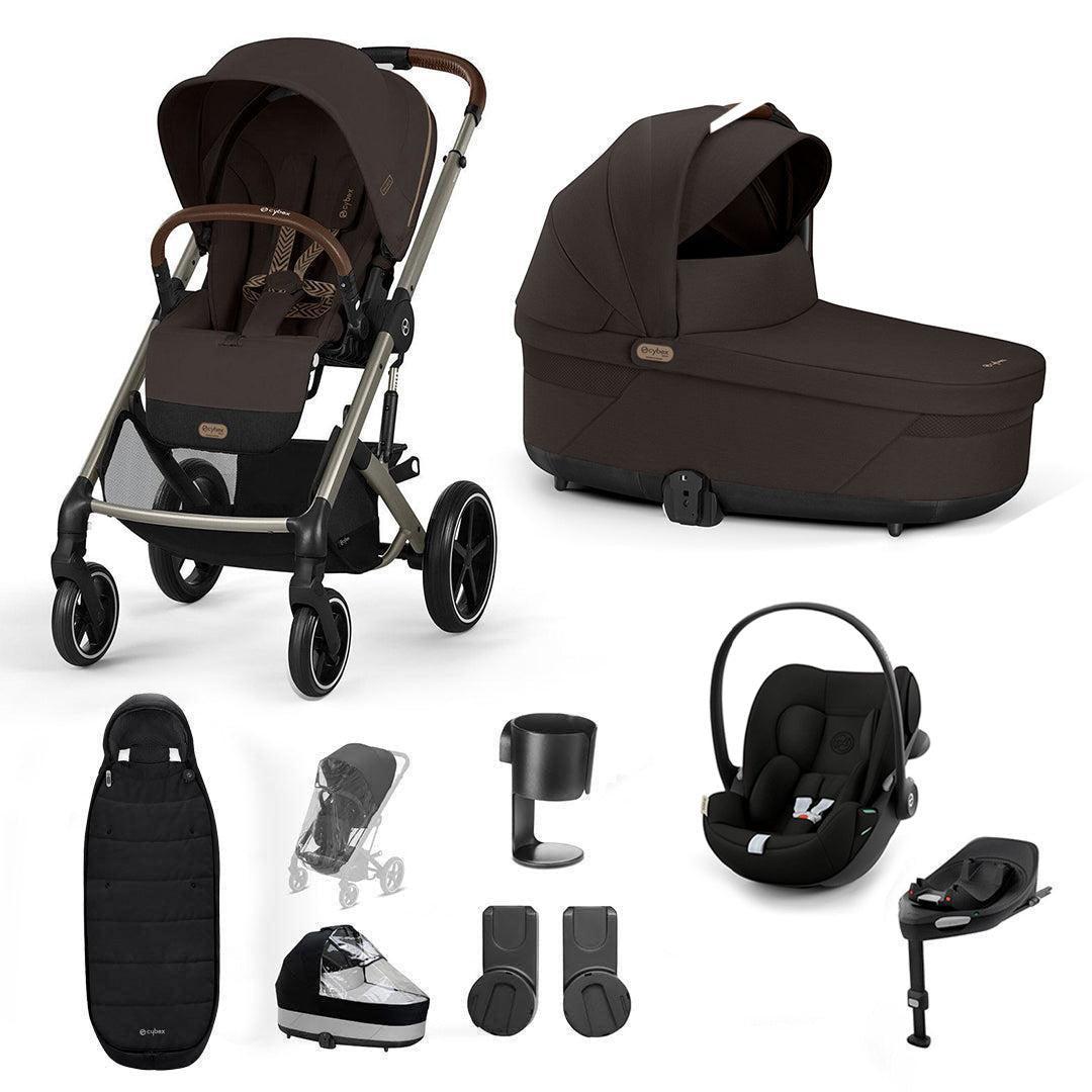 CYBEX Balios S Lux + Cloud G3 Travel System-Travel Systems-Chocolate Brown-Footmuff | Natural Baby Shower
