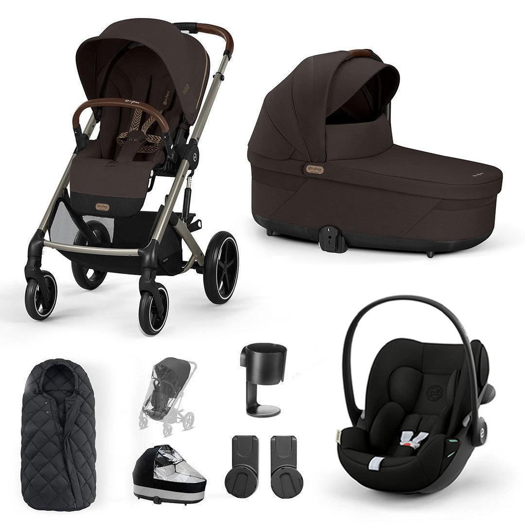 CYBEX Balios S Lux + Cloud G3 Travel System-Travel Systems-Chocolate Brown-SNOGGA Footmuff | Natural Baby Shower