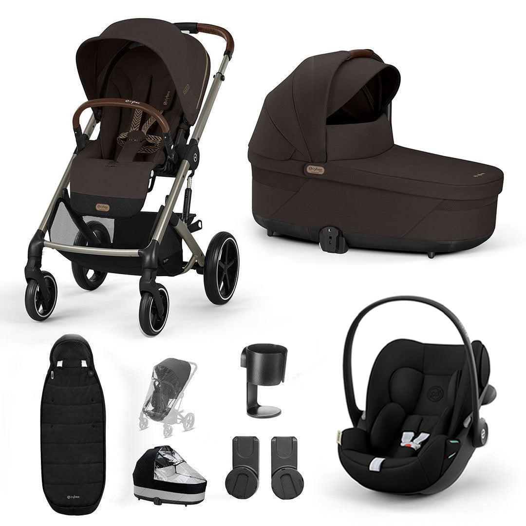 CYBEX Balios S Lux + Cloud G3 Travel System-Travel Systems-Chocolate Brown-Footmuff | Natural Baby Shower